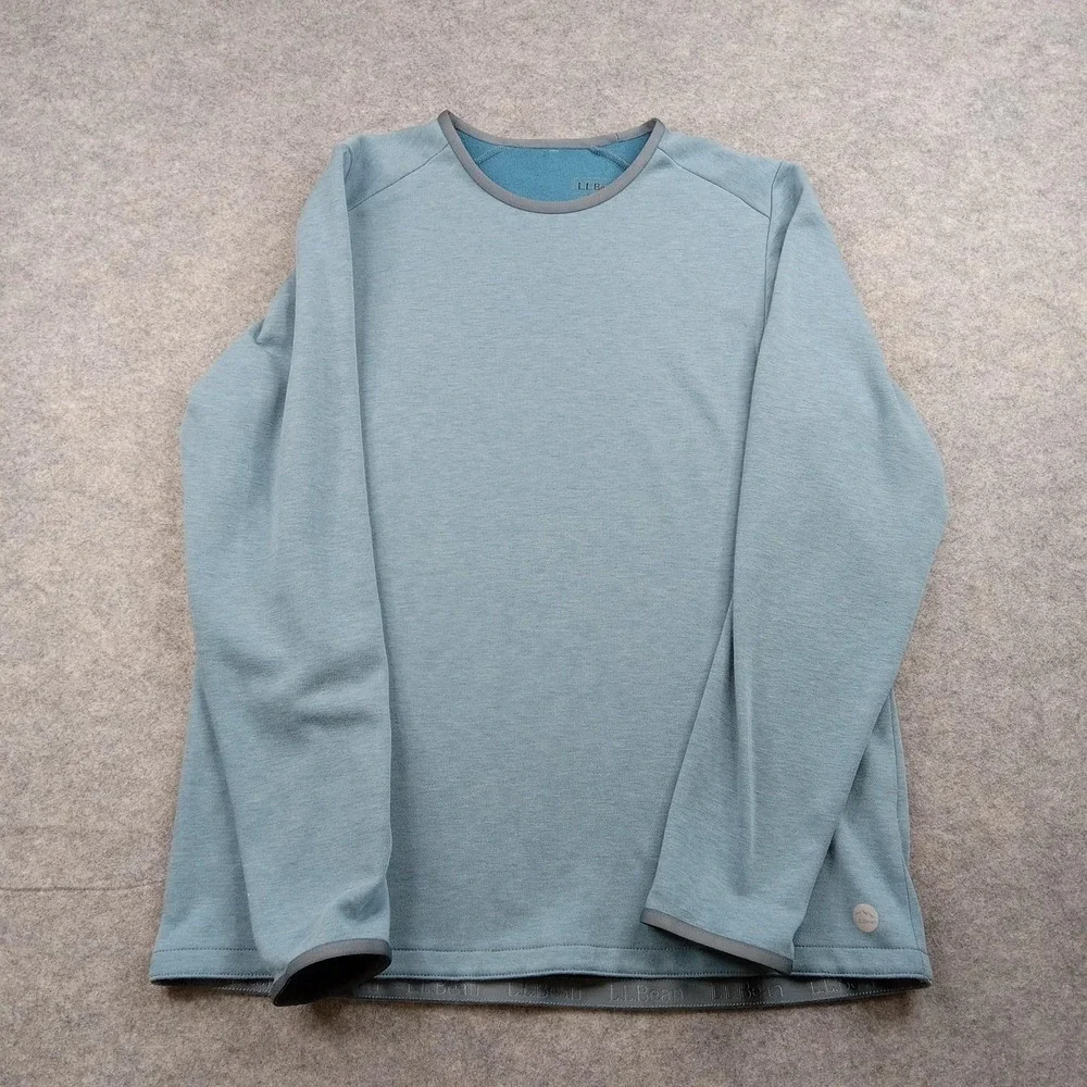 LL Bean Sweater Men Medium Slightly Fitted Crewneck Sweatshirt Wool Blend 513188